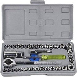 Socket Set 40 Pcs Combination Socket Wrench Set With Box