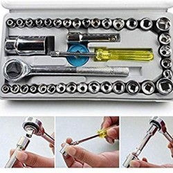 Socket Set 40 Pcs Combination Socket Wrench Set With Box