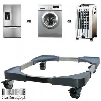 Roller Washing Machine Refrigerator Base Reinforced Retractable Movable Rack with Wheels Kitchen Fridge Base Bracket