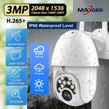V380 Q10 1080p 3MP HD PTZ WIFI IP Camera Outdoors Waterproof Color Night Vision