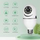 Light Bulb Security Camera, Home WiFi 360 Degree Pan/Tilt Panoramic IP Camera