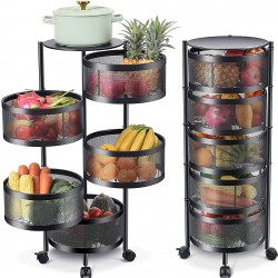 Stainless Steel Fruit Basket For Kitchen 5 Layer