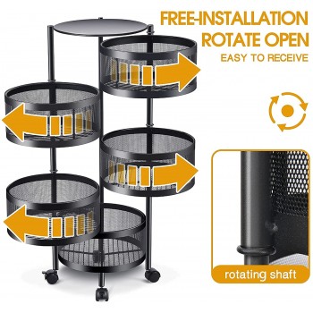 Stainless Steel Fruit Basket For Kitchen 5 Layer