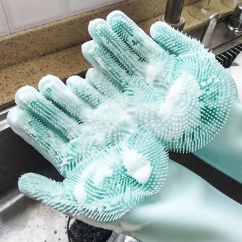 Magic Silicone Dish Washing Gloves 1 Pair