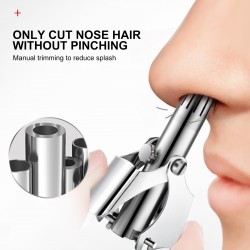 Stainless Steel Manual Nose Hair Trimmer