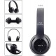 P47 Bluetooth Wireless Headphones Foldable with Microphone Stereo Earphones 3.5mm Audio Support FM