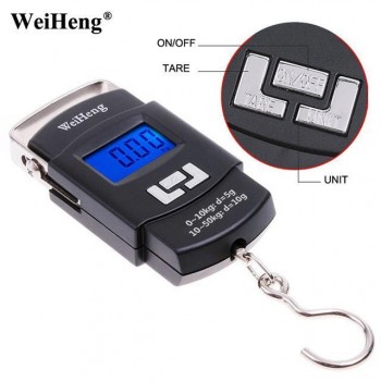 Portable Electronic Weight Scale 50kg -Black - Weight Machine