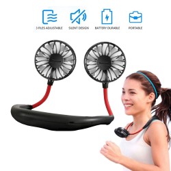 Portable Neck Fan Mini Usb Rechargeable Neck Fan Air Cooler Wearable Fan// Dual Shoulder Fan // Sports Fan