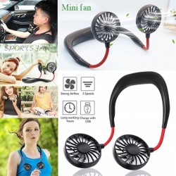 Portable Neck Fan Mini Usb Rechargeable Neck Fan Air Cooler Wearable Fan// Dual Shoulder Fan // Sports Fan